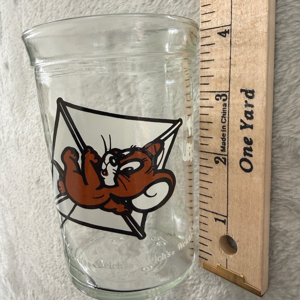 VTG Anchor Glass Welch's Tom & Jerry Glass Dino‎ Jerry Mouse 1990 Set - Picture 8 of 12